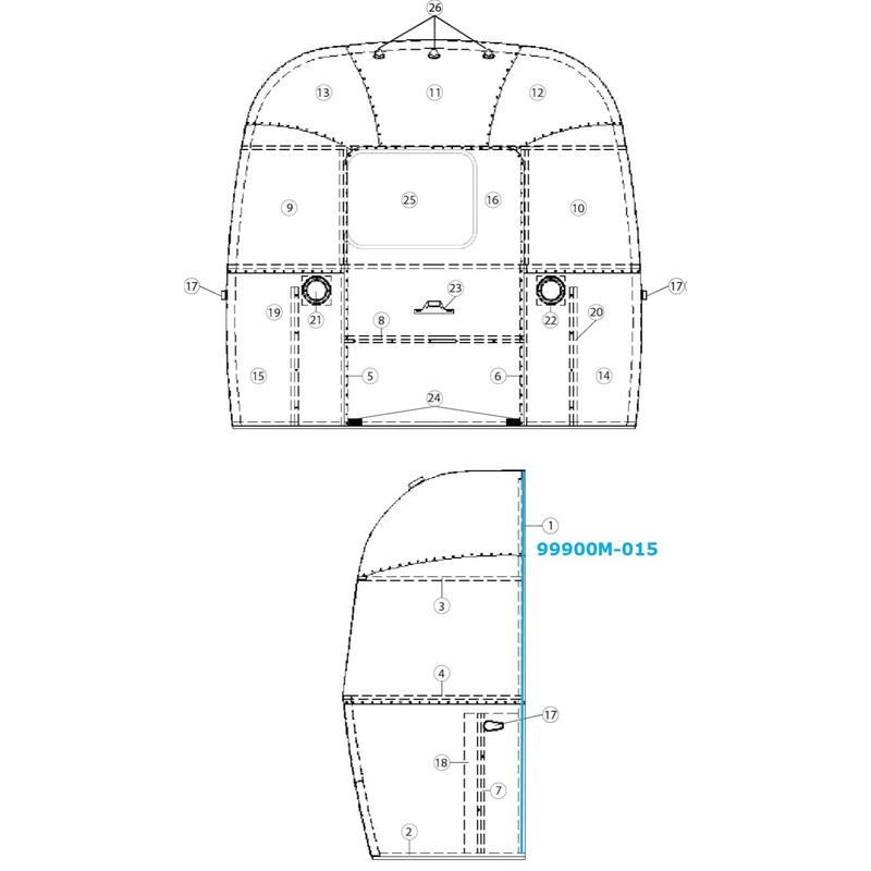 Airstream Zero Bow Weldment For Airstream Sport 22′ Only – 99900M-015