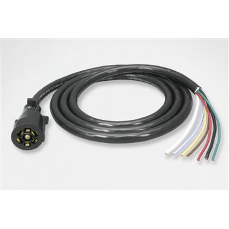 Bargman 7-Way Blade Molded Trailer End Connector Kit with 8-Feet Cable