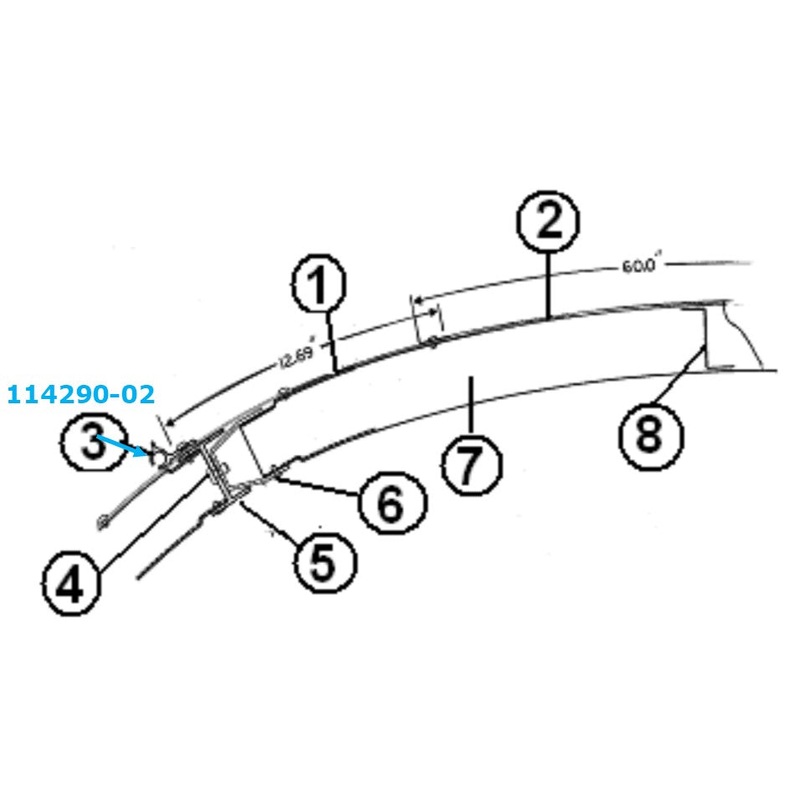 Airstream Awning Drip Rail Extrusion – 114290-02