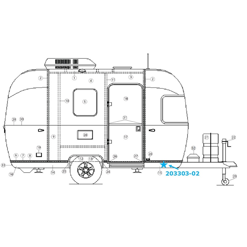 Airstream Banana Wrap, Black Curbside Front for Airstream Bambi Sport 16′ and 22′ – 203303-02