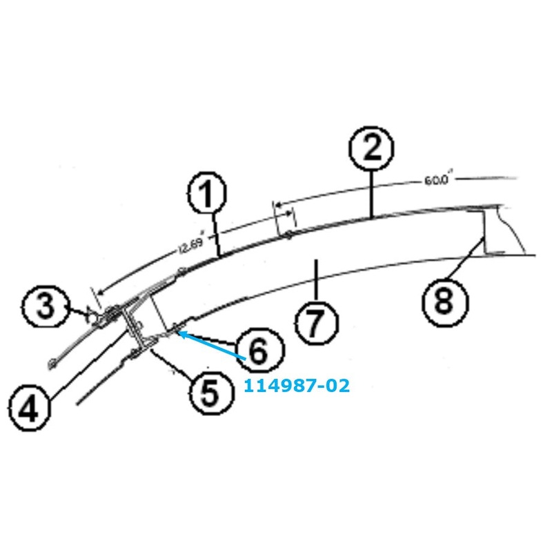 Airstream Extrusion Roof Corner, By The Foot – 114987-02