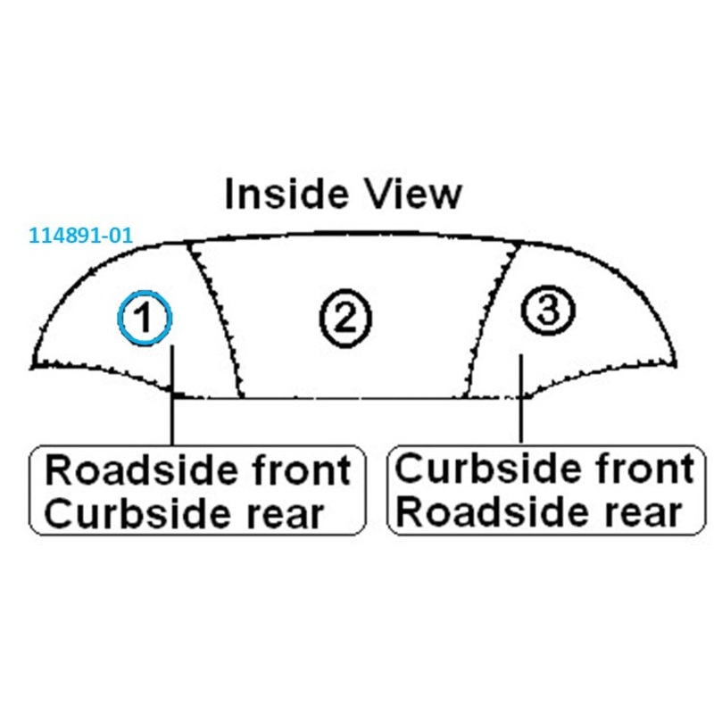 Airstream Interior Rear Upper Middle Roadside/ Front Upper Middle Curbside Segment #27 – 114891-01