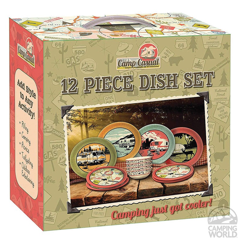 Camp Casual 12-Piece Dish Set