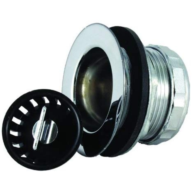 JR Products Shower Strainer with Basket and Rubber Washer