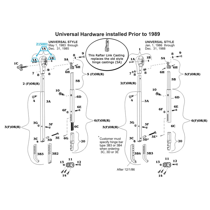 Zip Dee ’83 – ’85 Awning Head Casting Assembly, Threaded – 215001