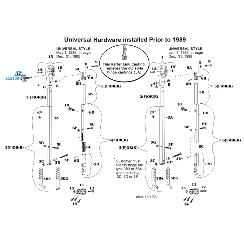 Zip Dee ’83 – ’85 Threaded Roller Lock Assembly – 215100