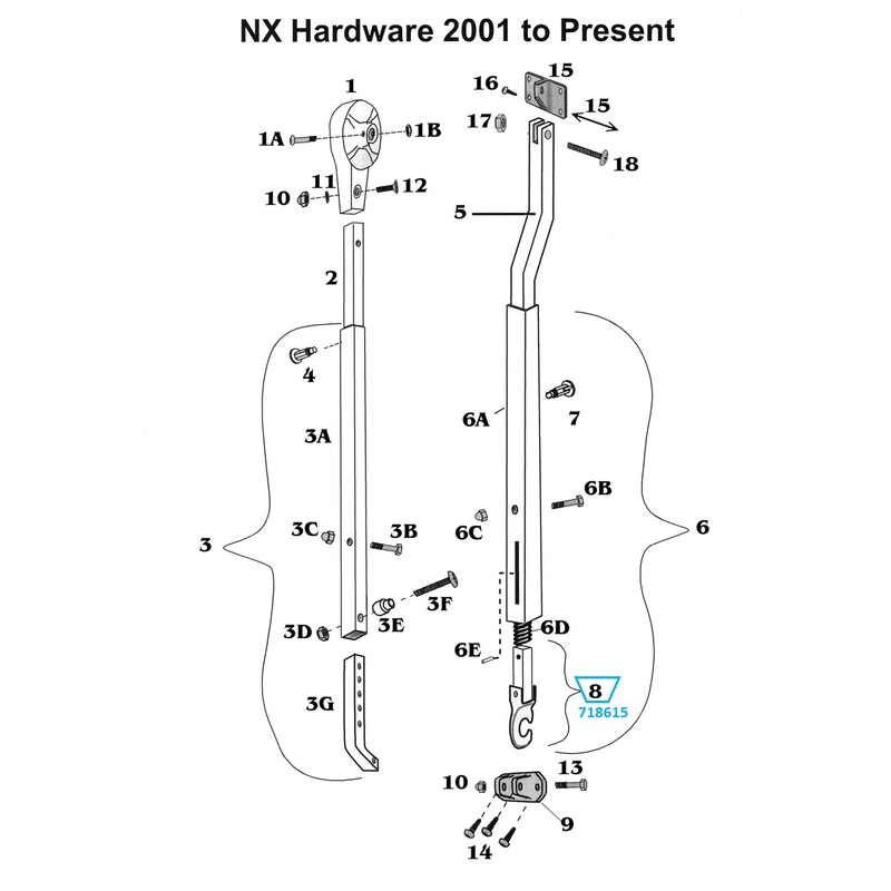 Zip Dee Awning Satin Claw And Bar Assembly With Pin for NX Hardware – 718615