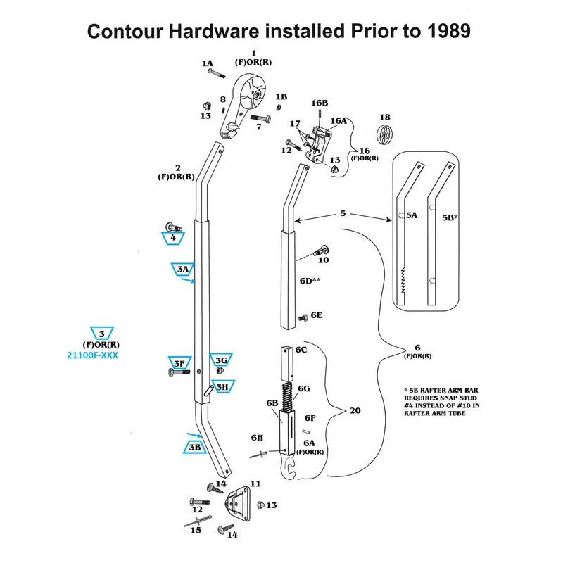 Zip Dee Bright ’88 Front Main Arm Tube Assembly – 21100F-XXX