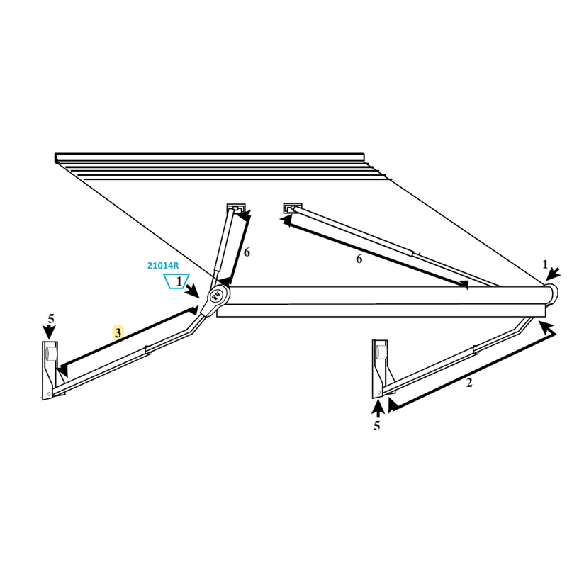 Zip Dee Complete Head Casting Assembly, Rear for Relax 12V Electric Contour Hardware – 215310R