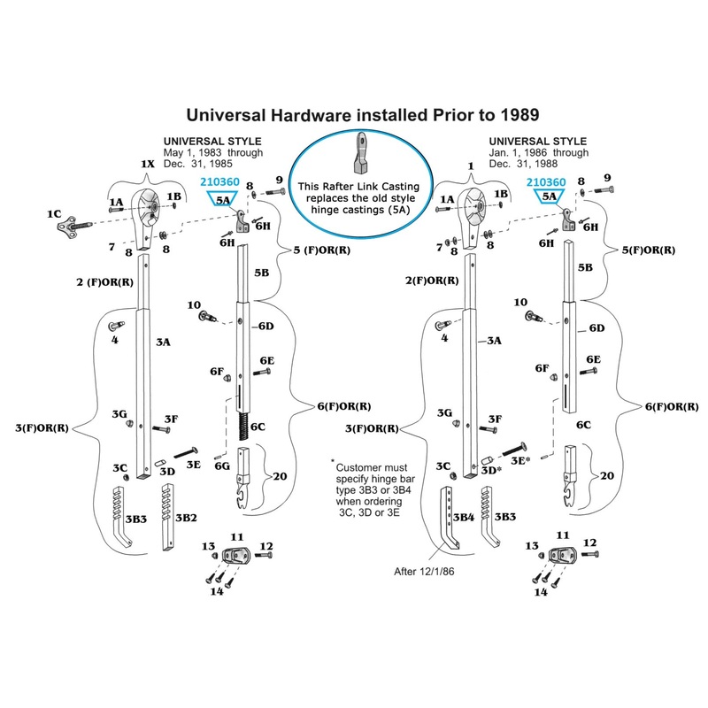 Zip Dee Rafter Link Casting for Universal Hardware – 210360