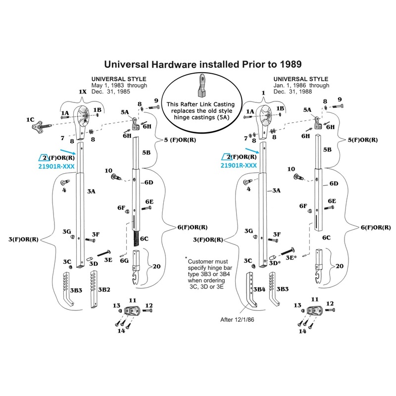Zip Dee Universal Bright Rear Main Arm Bar UC Style – 21901R-XXX