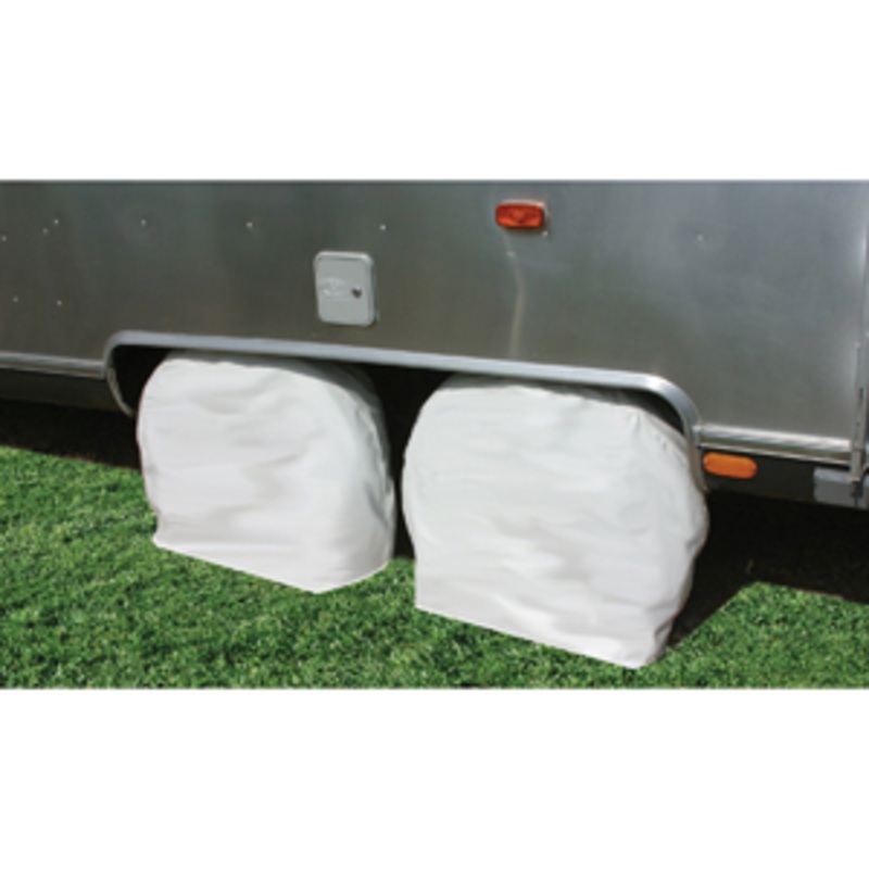 Camco 33 -35 Vinyl Wheel & Tire Protector, White – Set of 2