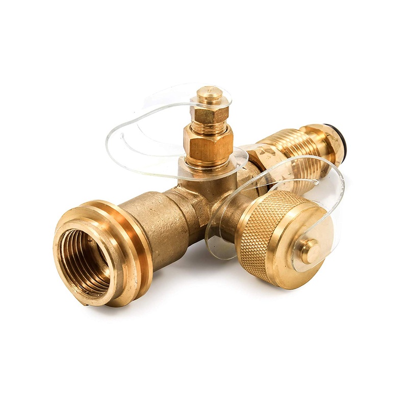 Camco Propane Brass Tee with 4 Ports
