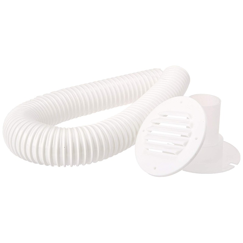 MTS Products Battery Box Vent with 9 Inch Hose, White