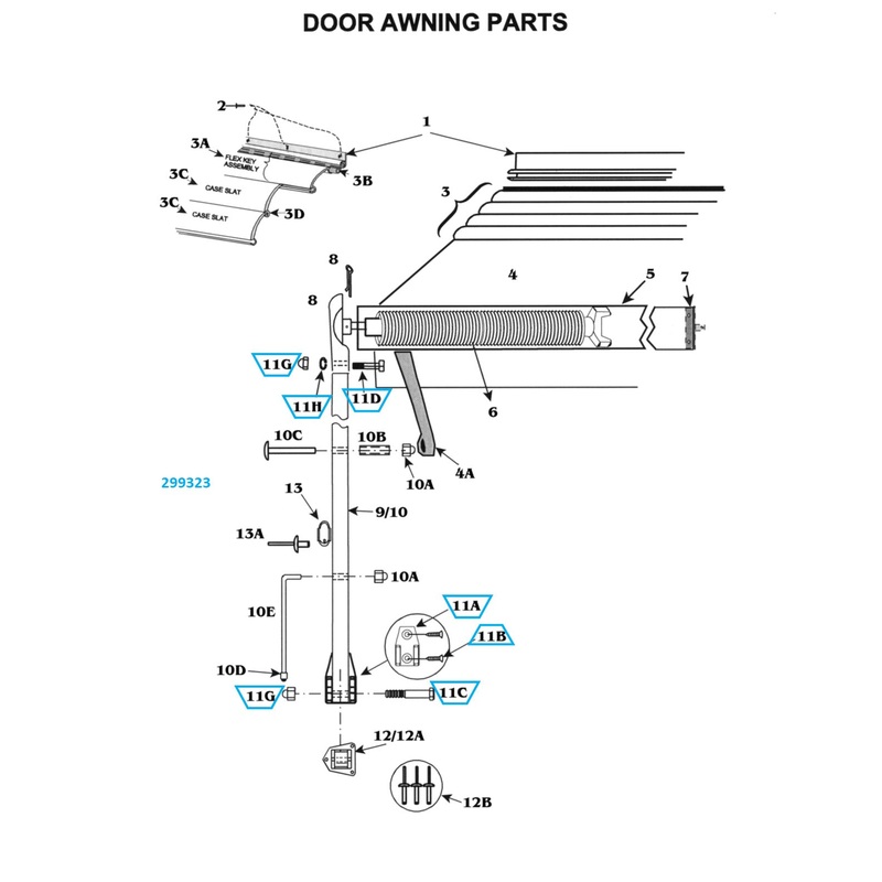 Zip Dee Door Awning Mounting Hardware Kit for Door Awning – 299323