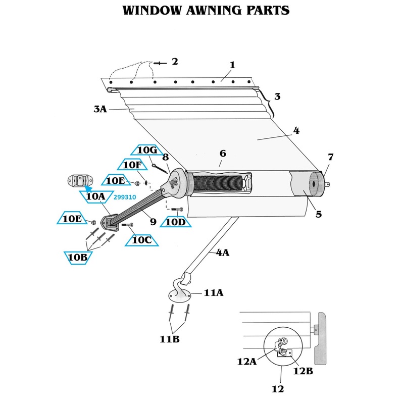 Zip Dee Mounting Kit for 47 Window Awning – 299310