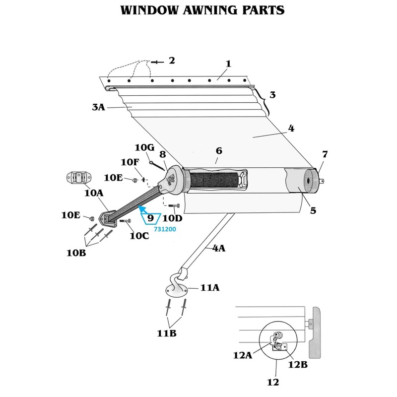 Zip Dee Satin C Arm for Window Awning – 731200
