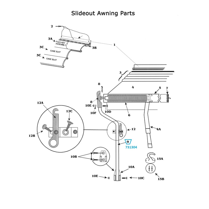 Zip Dee Satin Slideout 4 Offset Arms, 2 bend – 731304