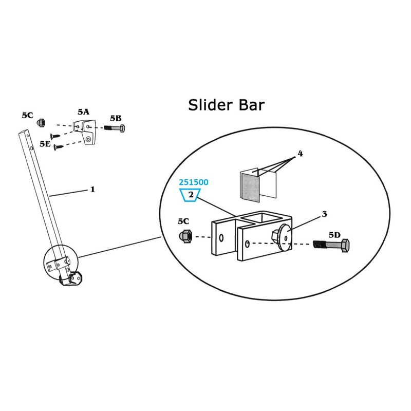 Zip Dee Slide Bar Hinge with Snap Stud – 251500