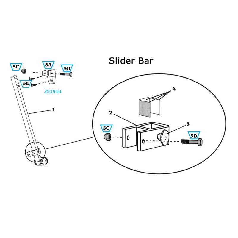 Zip Dee Slide Bar Mounting Hardware Kit – 251910
