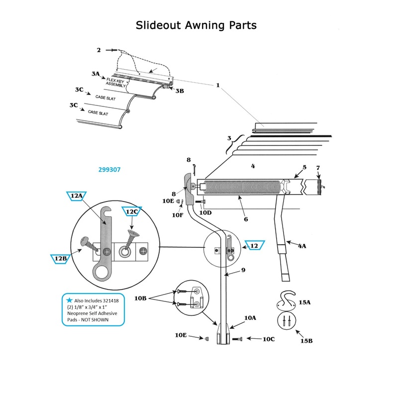 Zip Dee Slideout Arm Lock Kit 1988 and Later, One Arm Only – 299307