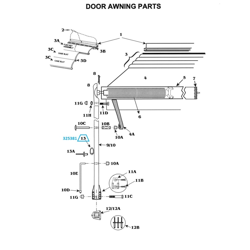 Zip Dee Socket for Door Awning – 325381