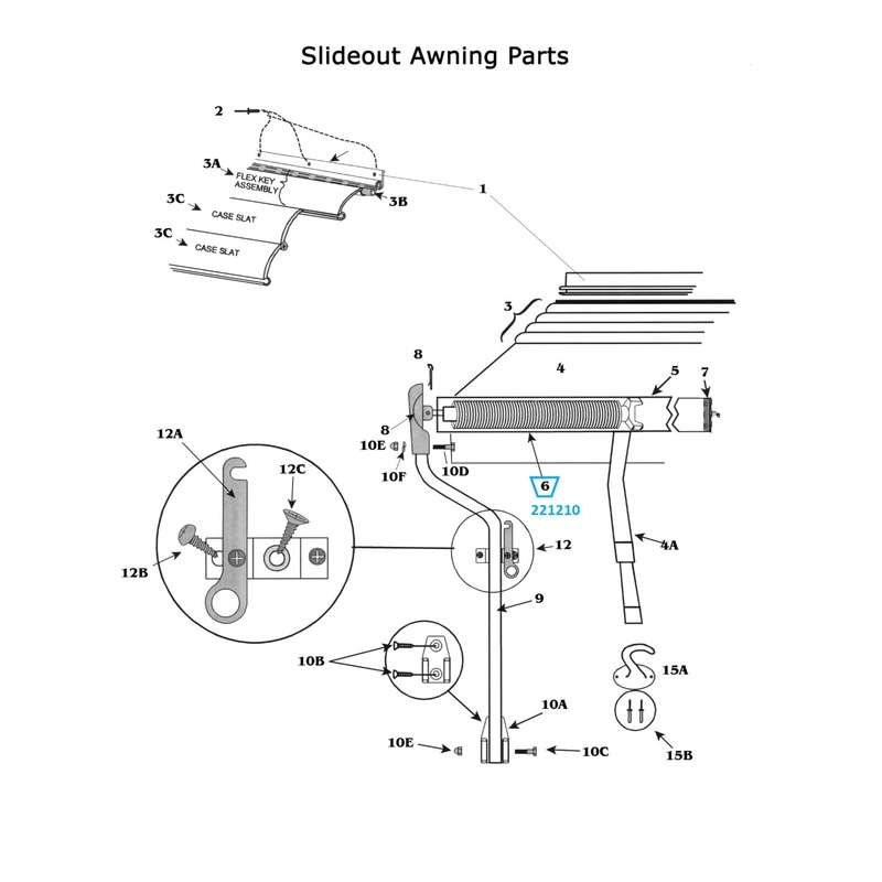 Zip Dee Spring Assembly For Slideout, 30 – 221210