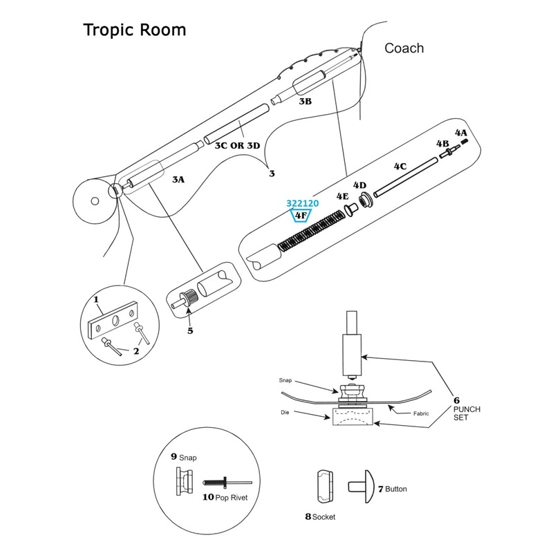 Zip Dee Tropic Room Spring for Tropic Room – 322120