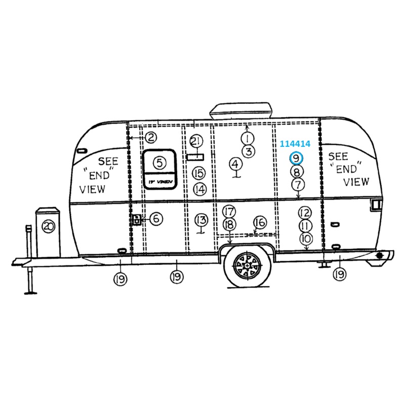 Airstream 1 x 1 x 1.5 Formed, Angled Horizontal Z-Rib – 114414