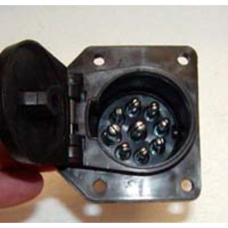Airstream 9 Way Round Socket Trailer Wiring Connector for Car End – 10607W