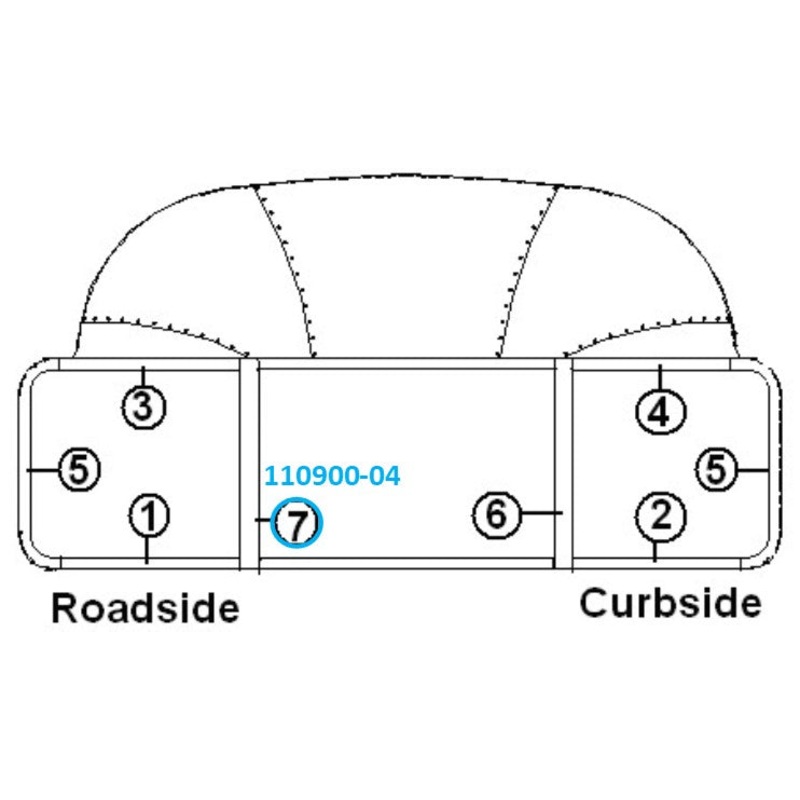 Airstream Aluminum Formed Interior Trim Front Wrap, Lefthand/Roadside – 110900-04