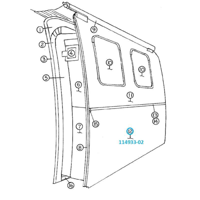 Airstream Formed Lower Outer Skin for Trailer Slideout – 114933-02