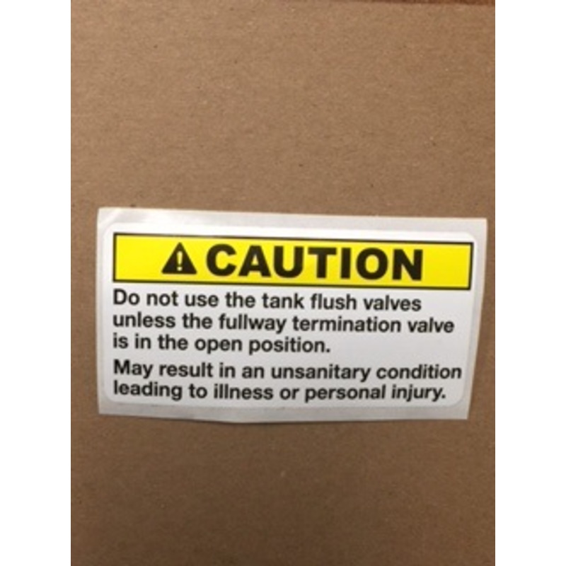 Airstream Label for Tank Flushing Systems – 601441-103