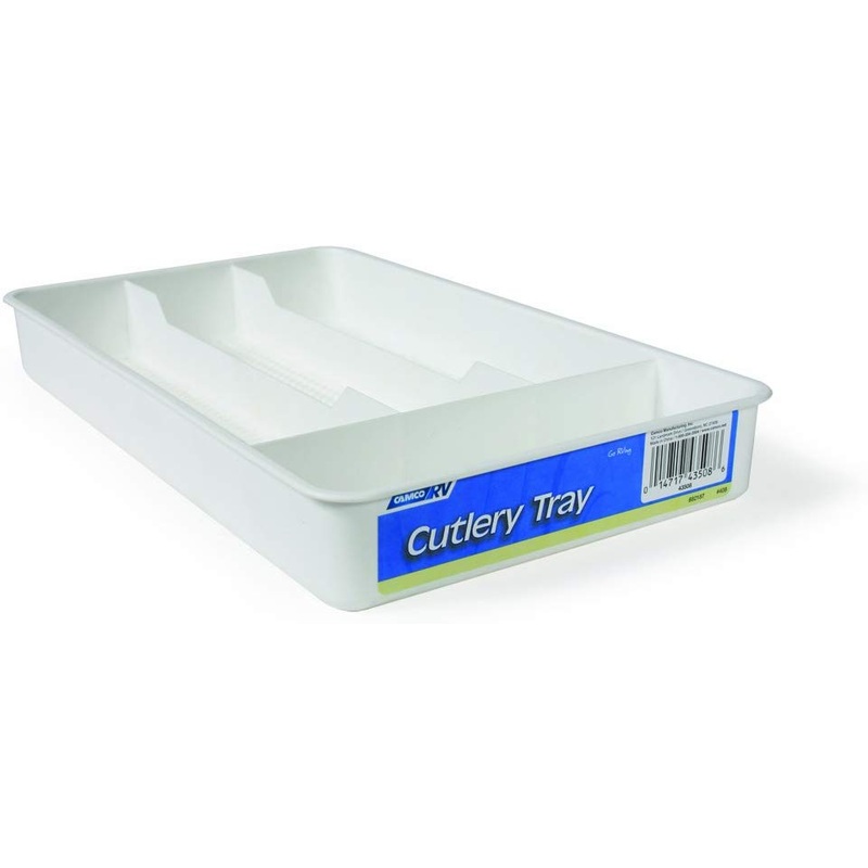 Camco Cutlery Tray, White