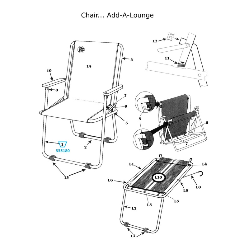 Zip Dee Front Chair Leg, Wide – 900180//335180