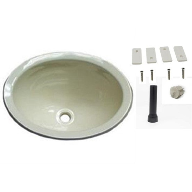 Airstream CSA Oval Lavatory Bowl, Parchment – 200406-06