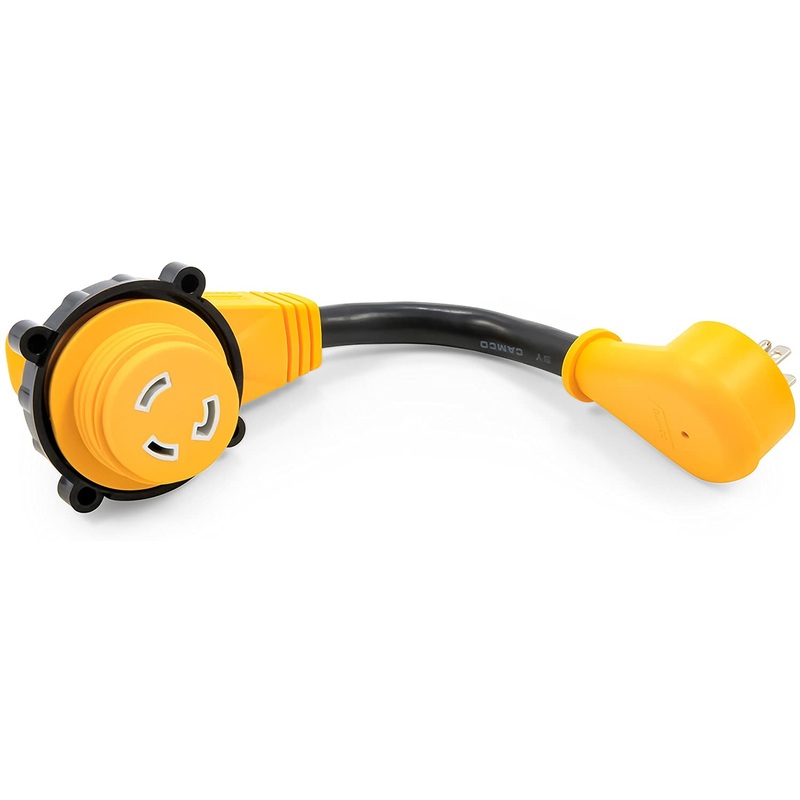 Camco 15M/30F PowerGrip 12 Dogbone with 90 Degree Locking Adapters