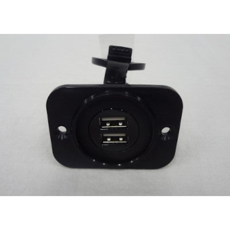 Airstream Front Mount Non-Lighted Dual USB, Black – 513133-01