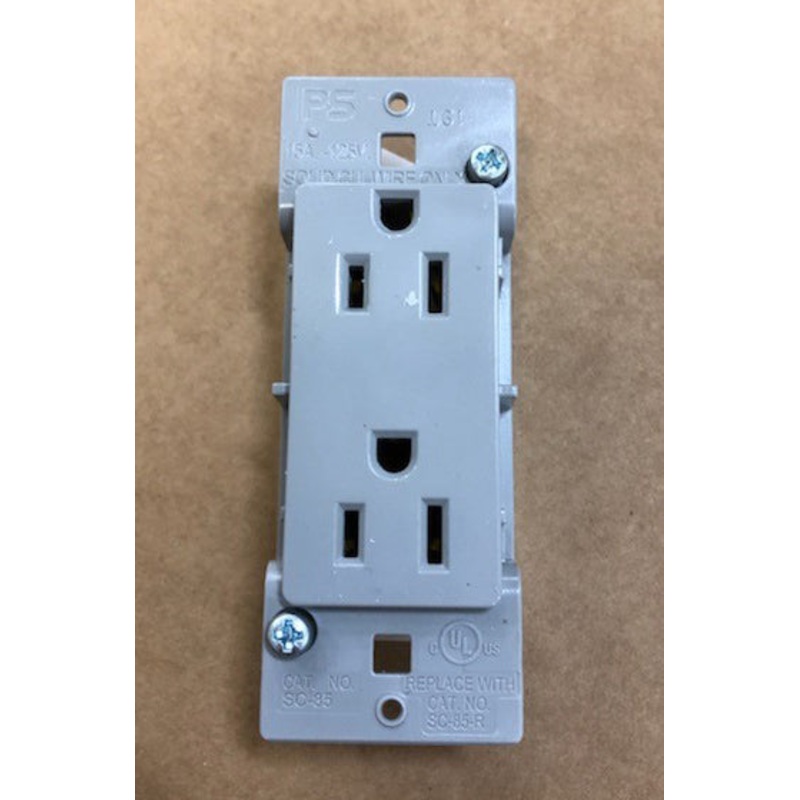 Airstream Self Contained Duplex Receptacle, Gray – 511814-01