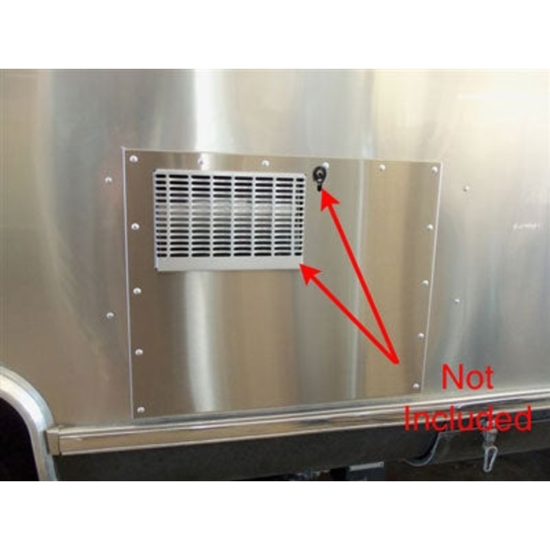 Airstream Stainless Steel Water Heater Door with Rivet Holes, 14 Olympic Rivets – 39765W-01