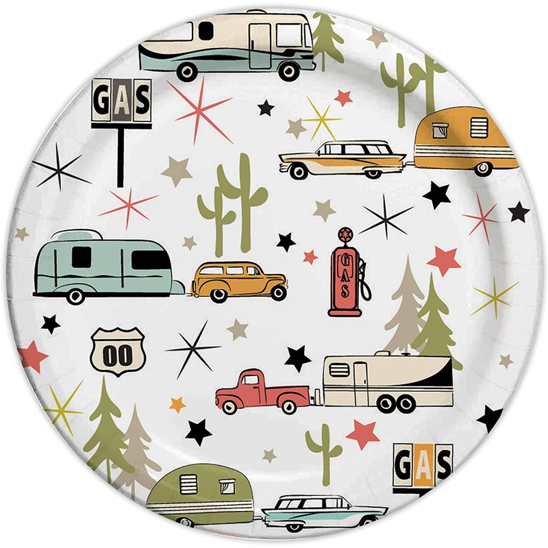 Camp Casual Eco-Friendly 10 1/16 Paper Plates 24 ct – Road Trip