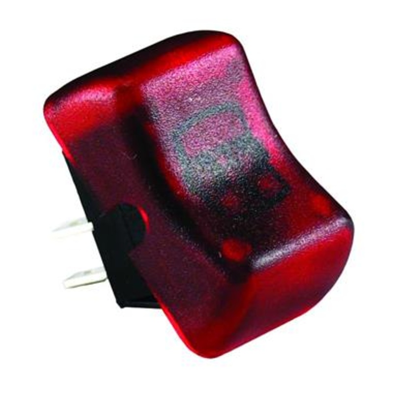 JR Products Red Illuminated RV On/Off Switch