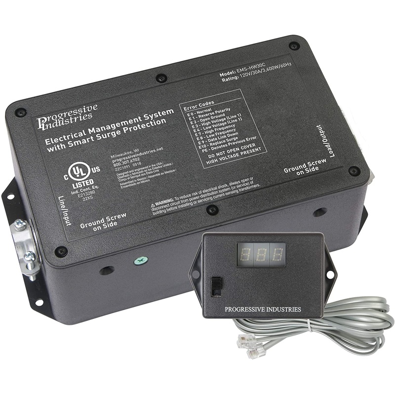 Progressive Industries Hardwired Surge Protector, 30A with Remote Display