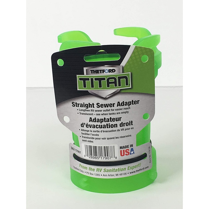 Thetford Titan Pemium RV Straight Sewer Adapter