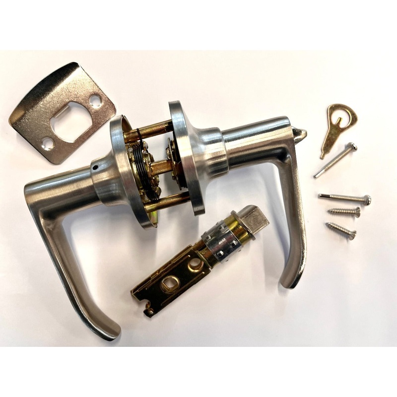 Airstream Bath Door Privacy Lock Latch Set, Brushed Nickel – 381771