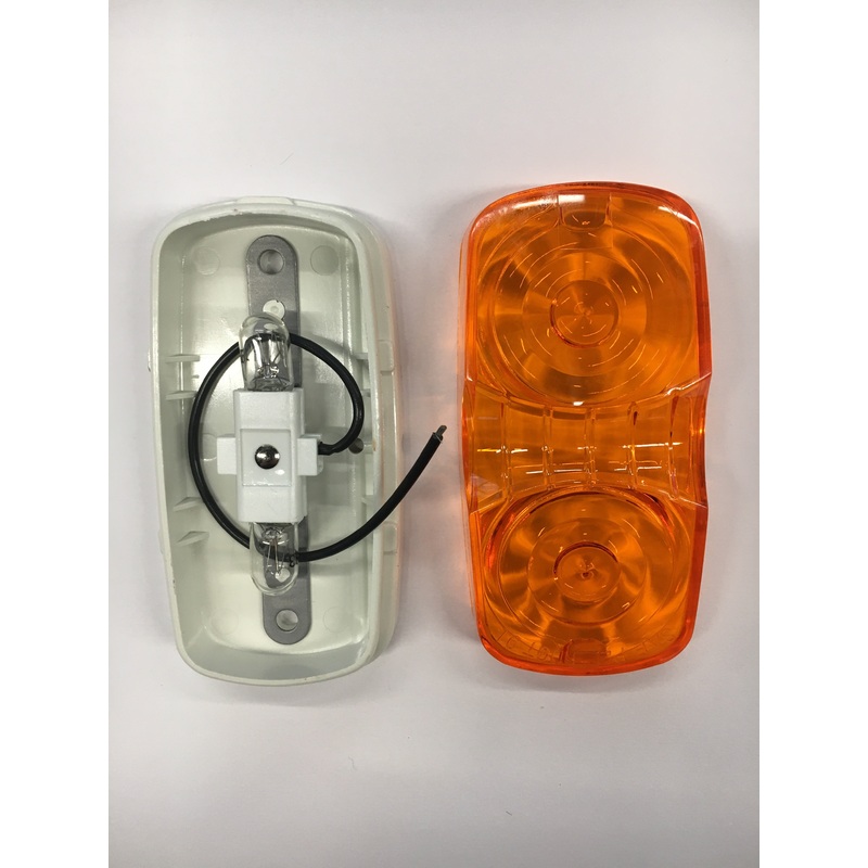 Airstream Double Bulb Clearance Marker Light, Amber (without Gasket) – 510112