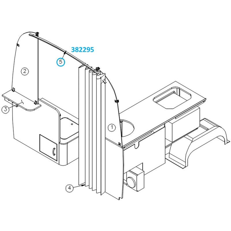 Airstream Plastic Straight Panel Track, Gray – 382295