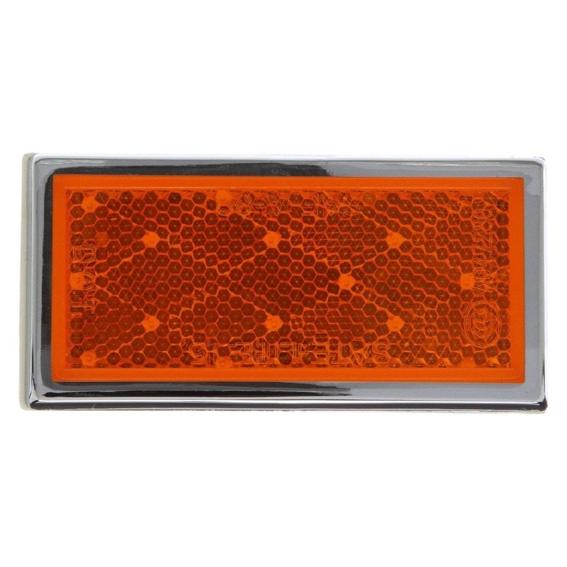 Airstream Stick-On Reflector with Chrome Housing, Amber – 510446-01
