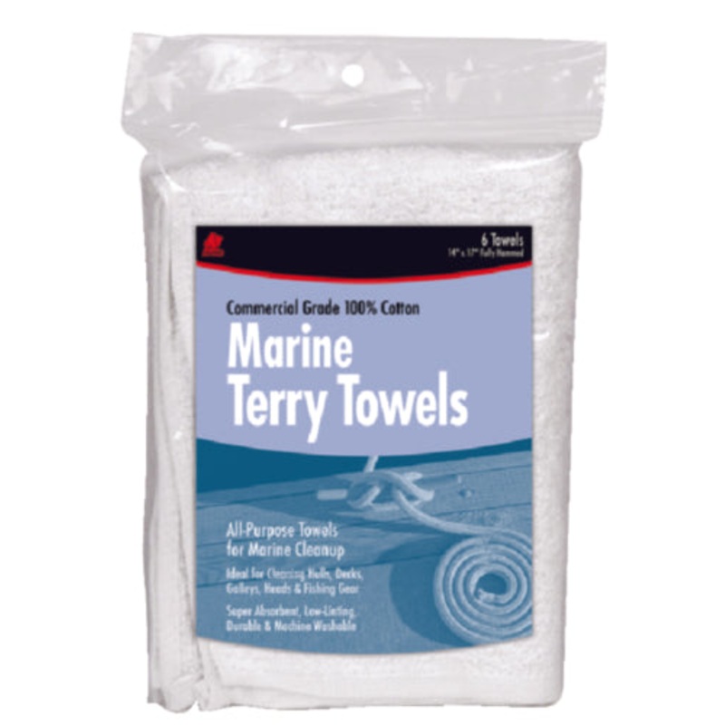 Buffalo Terry Towel Rags 14 x 17, Bag of 6