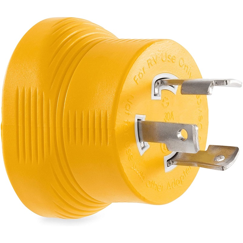 Camco 30A Power Grip Generator Adapter – 3 Prong